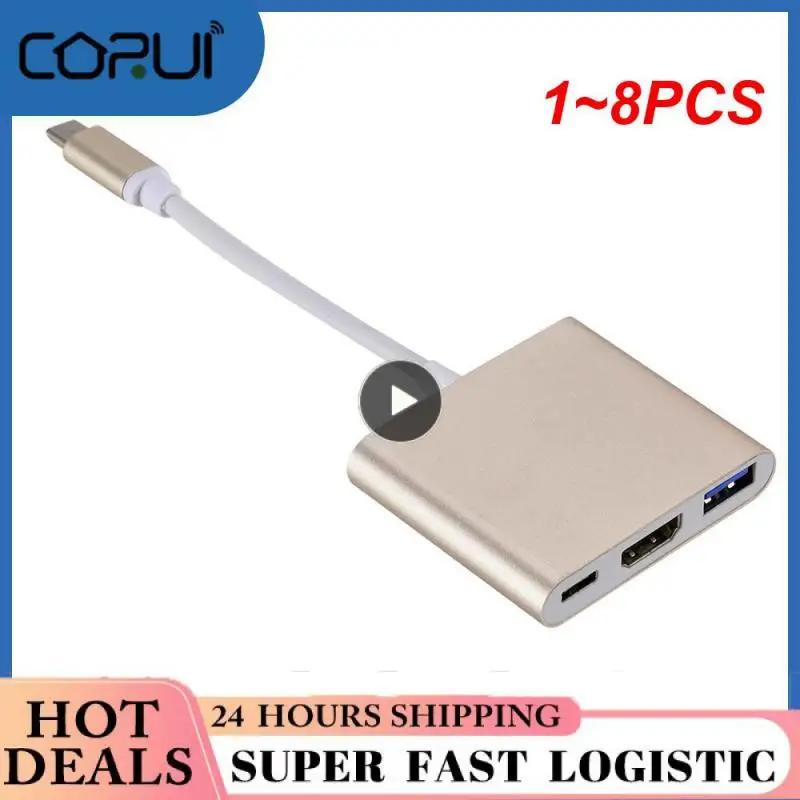 ƺ S9 S10 P20 P30  ˷̴  , CŸ-HDMI ȣȯ USB C, 4K, 3 in 1, 1-8PCs